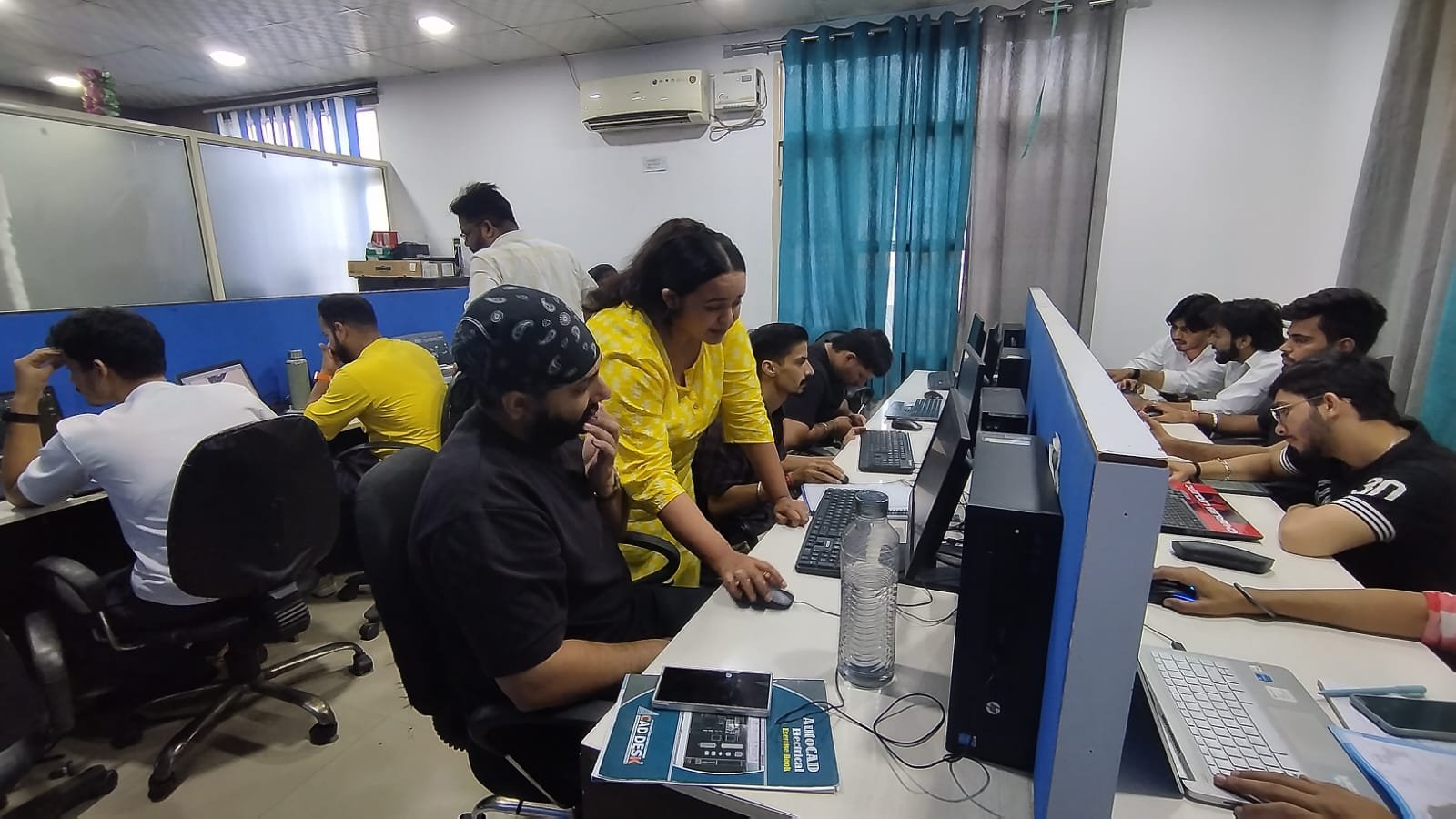 AutoCAD Electrical practical training in lab at SKYSYS